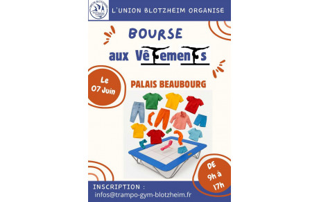 BOURSE AUX VETEMENTS 07 JUIN 2026!